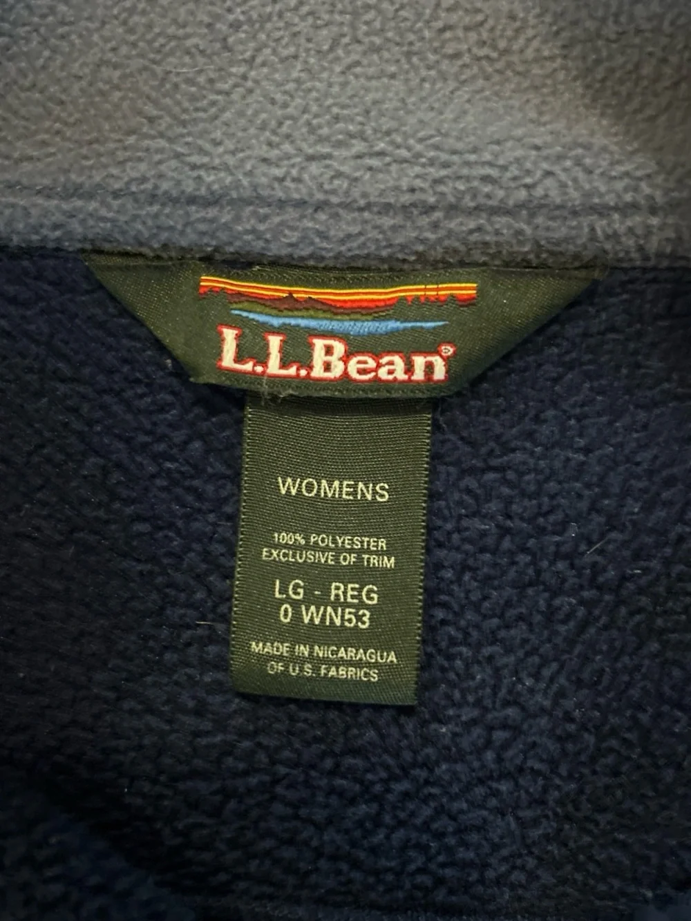 L.L. Bean Fleece Vest Navy Blue Women’s Size Large